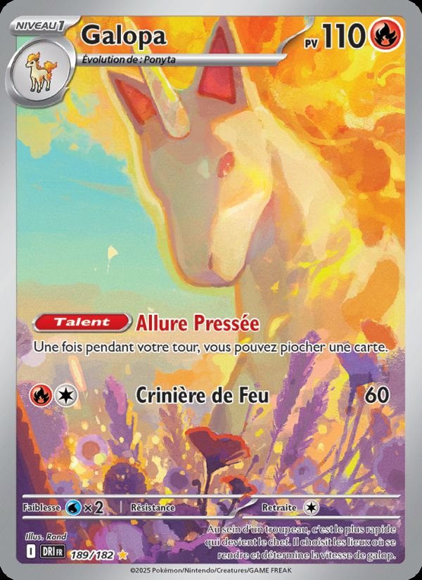 Carte pokemon galopa dri 189/182 normal