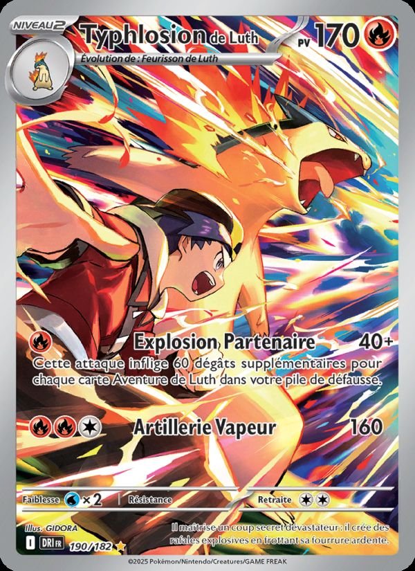 Carte pokemon typhlosion de luth dri 190/182 normal