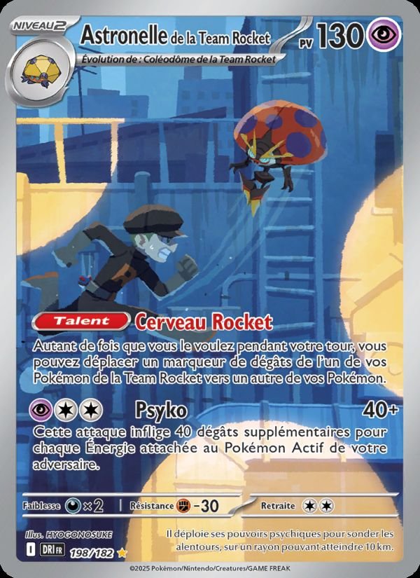 Carte pokemon astronelle de la team rocket dri 198/182 normal