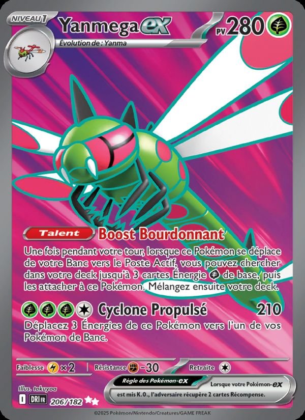 Carte pokemon yanmega-ex dri 206/182 normal