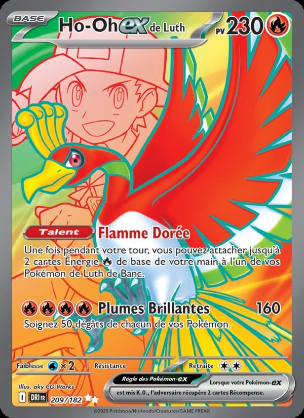 Carte pokemon ho-oh-ex de luth dri 209/182 normal