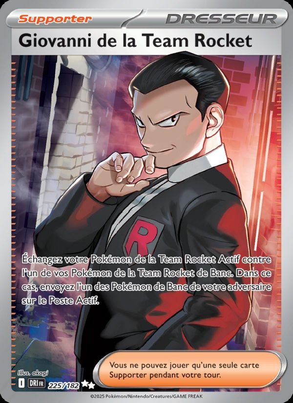 Carte pokemon giovanni de la team rocket dri 225/182 normal
