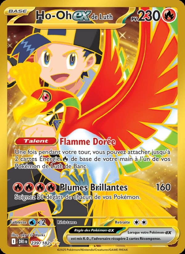 Carte pokemon ho-oh-ex de luth dri 239/182 normal
