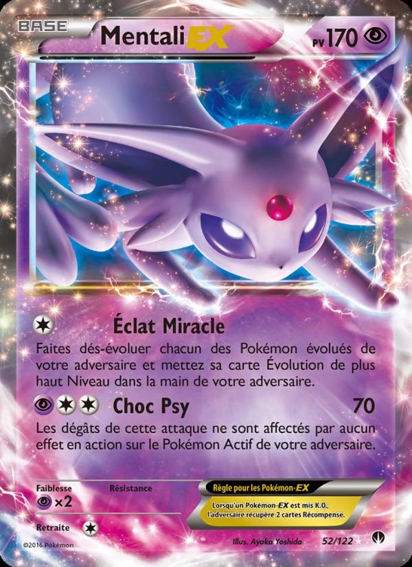 Carte pokemon mentali ex bkp 52/122