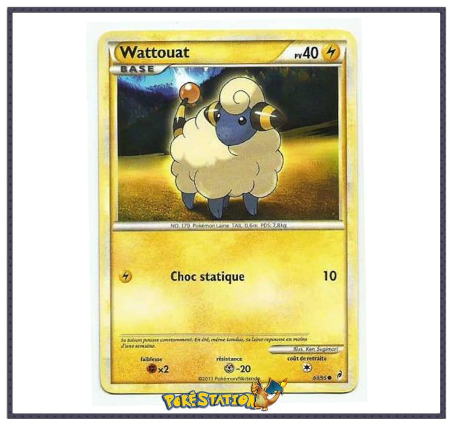 Carte pokemon wattouat reverse
