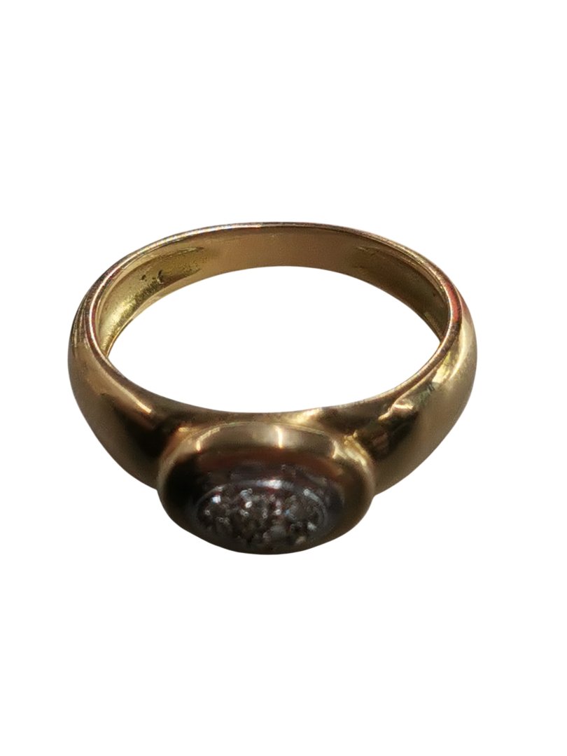 Bague jaune chevaliere feminine