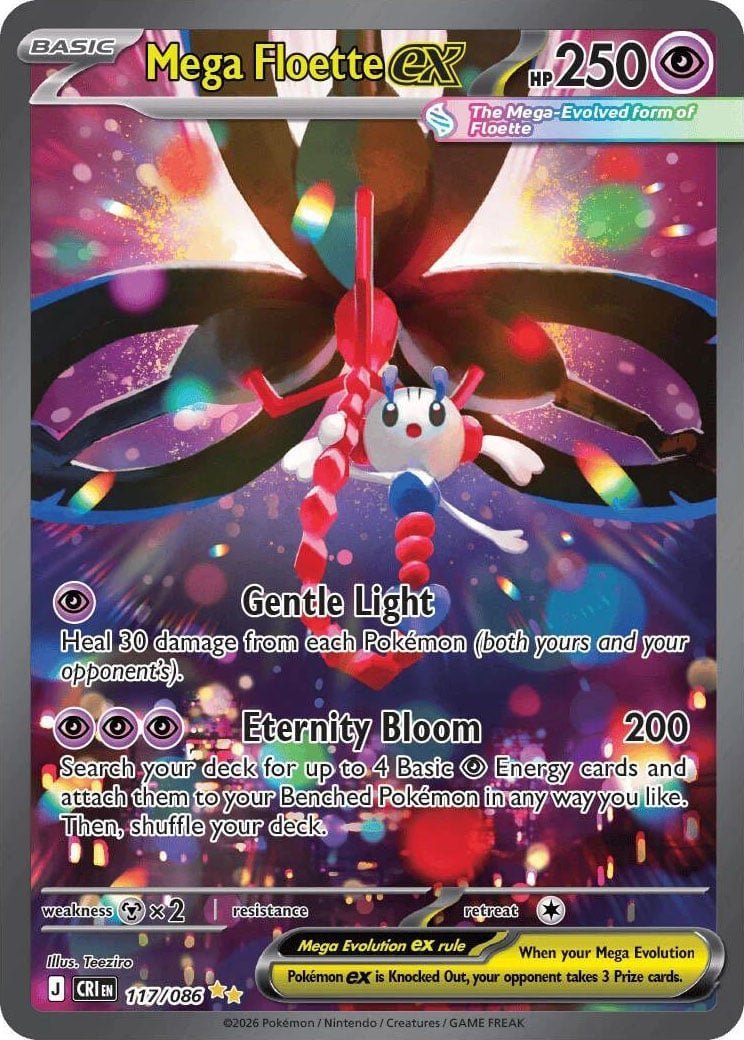 Carte pokemon mega floette ex cri 117