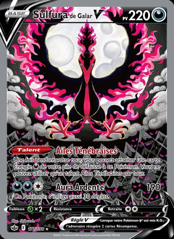 Carte pokemon sulfura de galar v cre 177/198