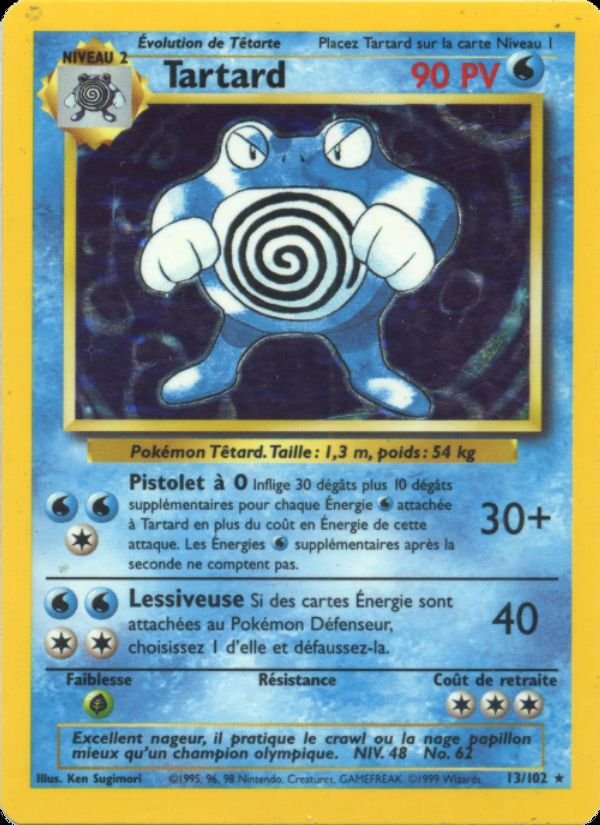 Carte pokemon tartard bs 13/102 holo