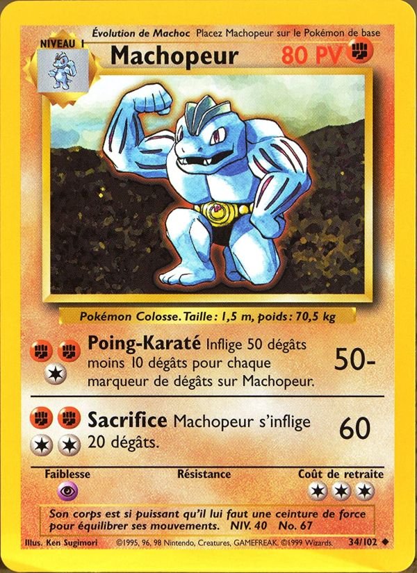 Carte pokemon machopeur bs 34/102 normal