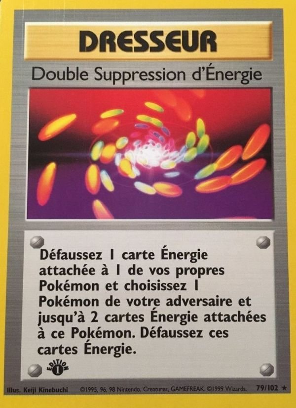 Carte pokemon double suppression d'energie bs 79/102 normal