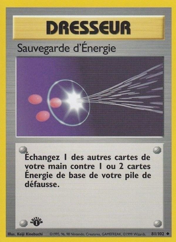 Carte pokemon sauvegarde d'energie bs 81/102 normal