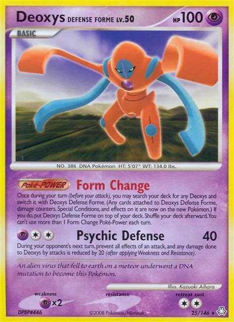 Carte pokemon deoxys forme defense lv.50 la 25