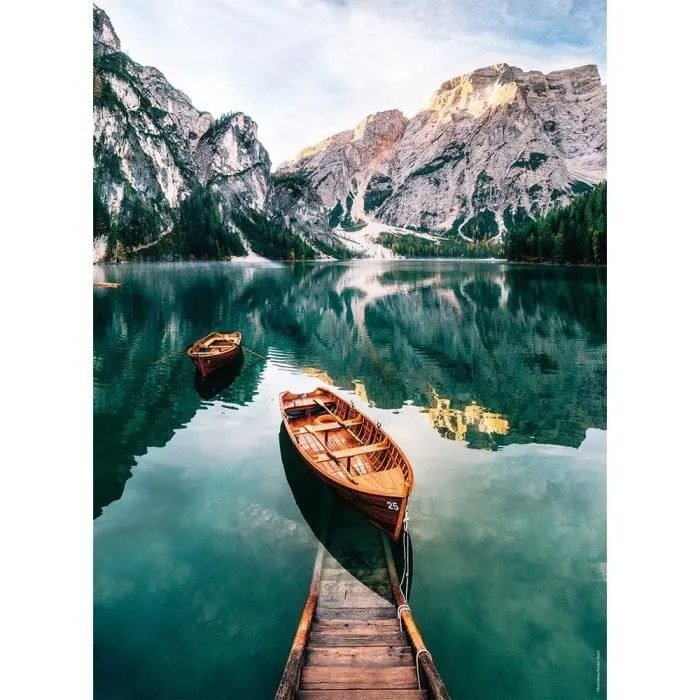 Puzzle les barques du lac de braies