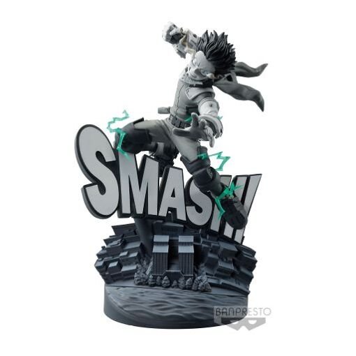 My hero academia - izuku midoriya b & w - figurine dioramatic 20