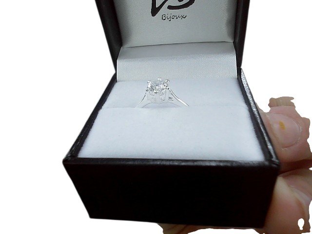 Bague argent solitaire
