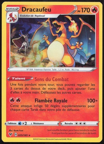 Carte pokemon dracaufeu viv 25