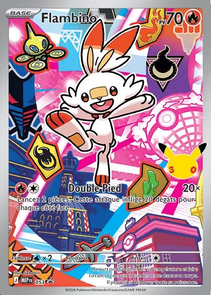 Carte pokemon flambino mep 053