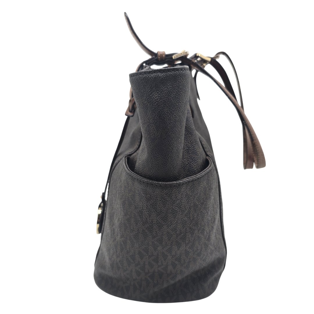 Sac cabas toile enduite bronze/noisette