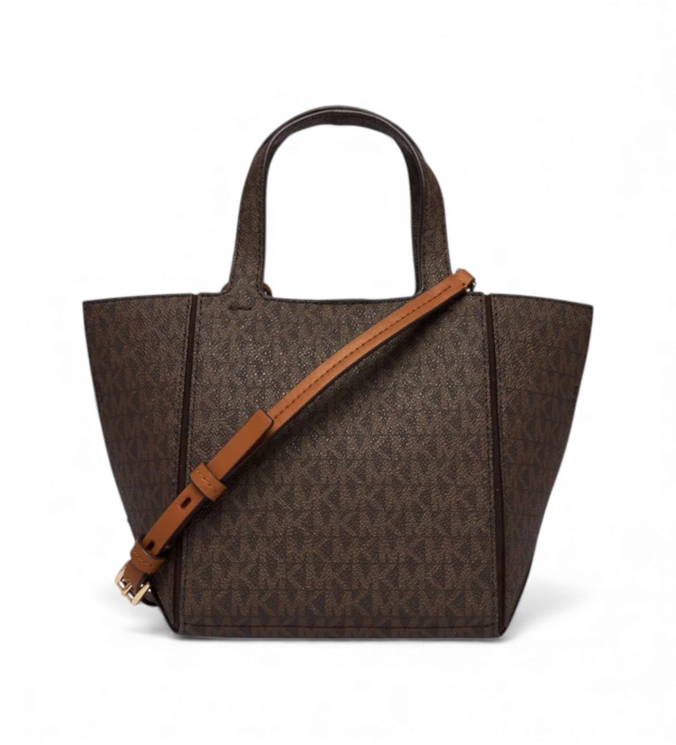 Sac cabas toile enduite bronze/noisette