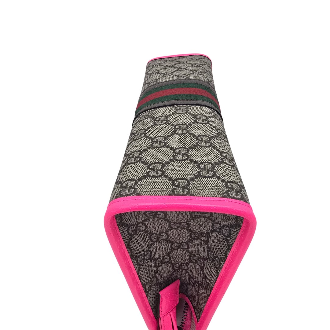 Pochette ophidia toile gg supreme fuschia