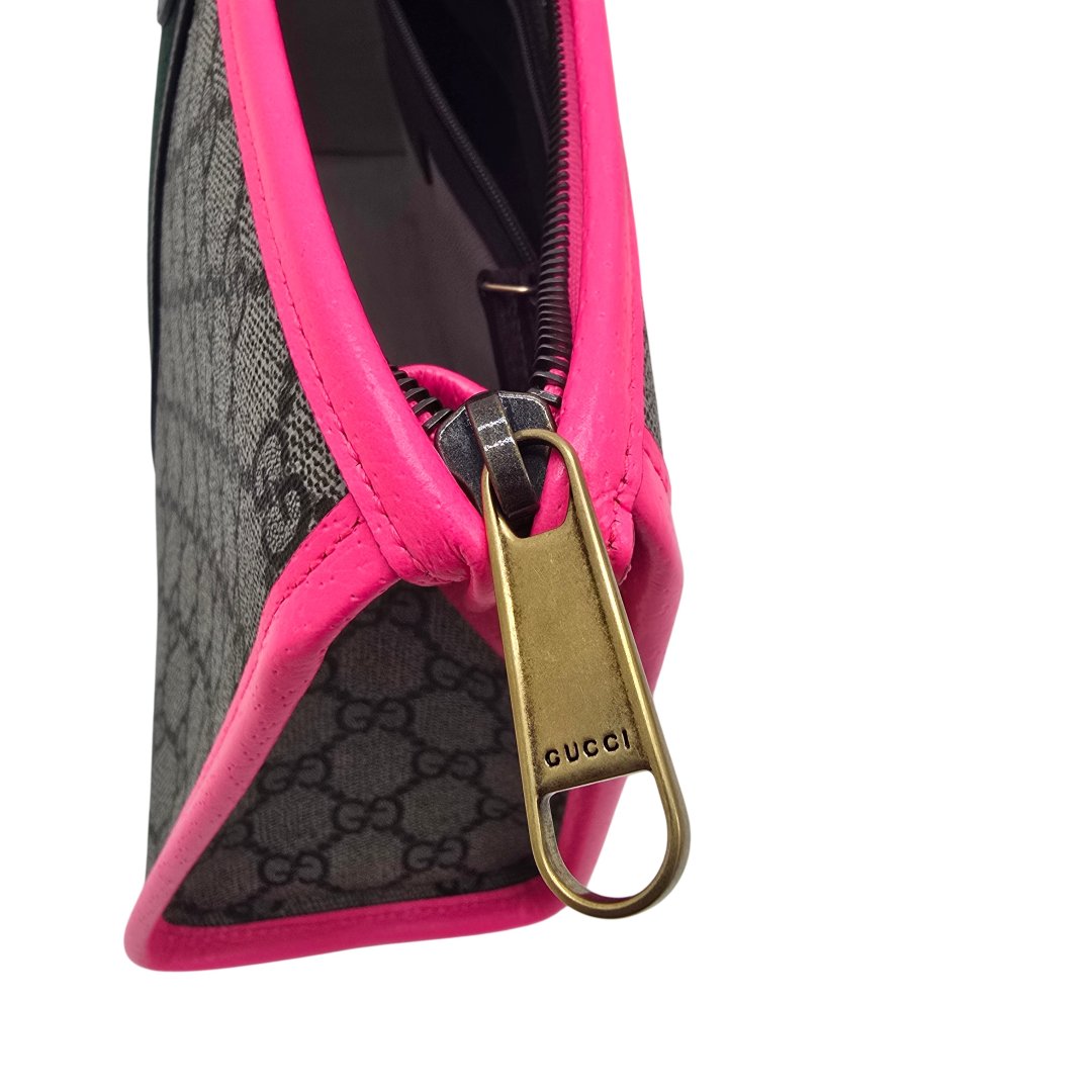Pochette ophidia toile gg supreme fuschia