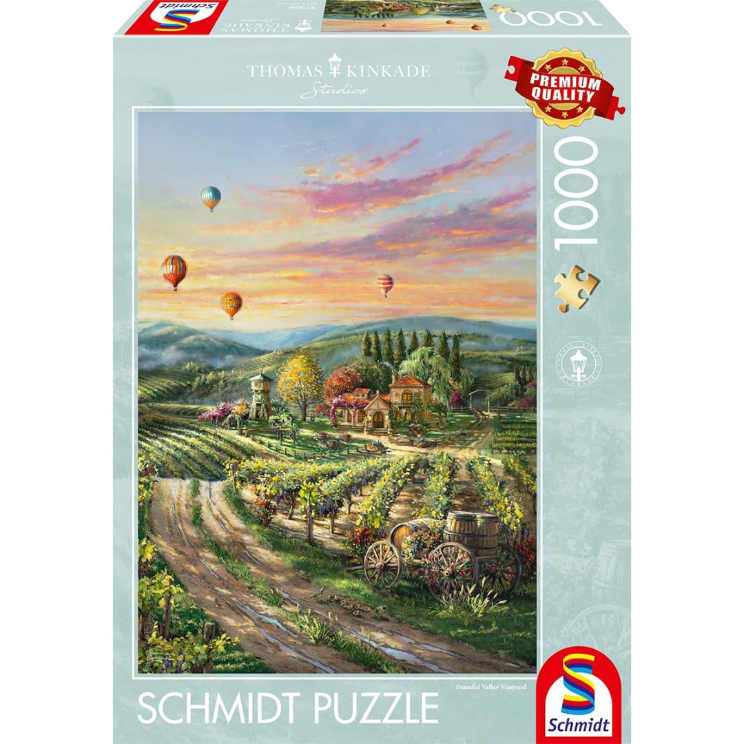 Puzzle 1000pcs peaceful valley vineyard