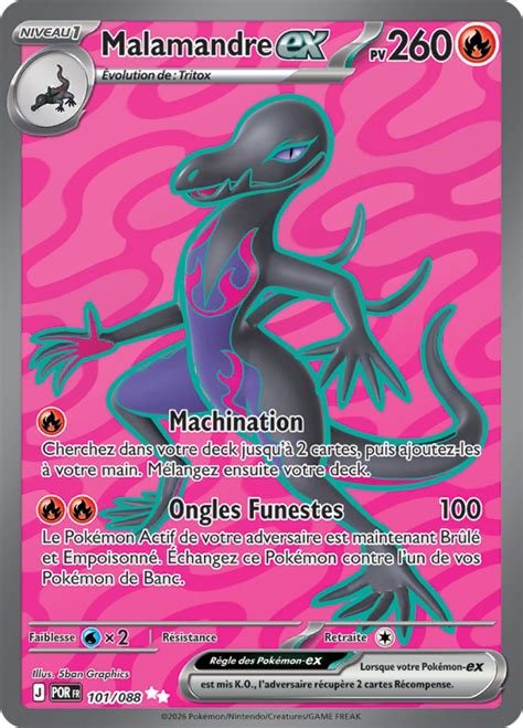 Carte pokemon malamandre ex