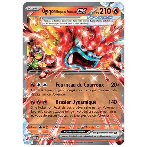 Carte pokemon ogerpon masque du fourneau ex pre 017/131