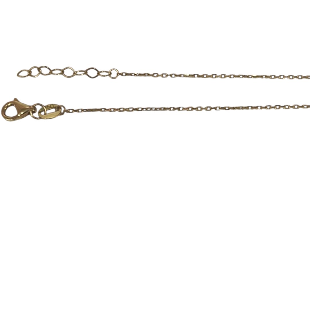 Chaine jaune pendentif oeil bleu