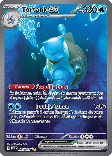 Carte pokemon tortank ex mew 200