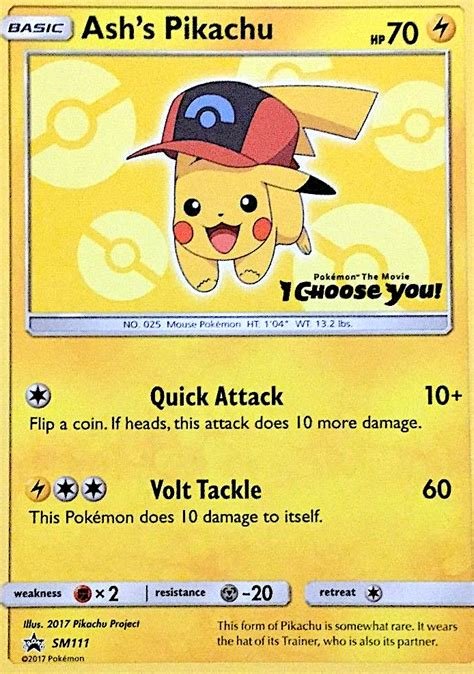 Carte pokemon ash's pikachu sm 111