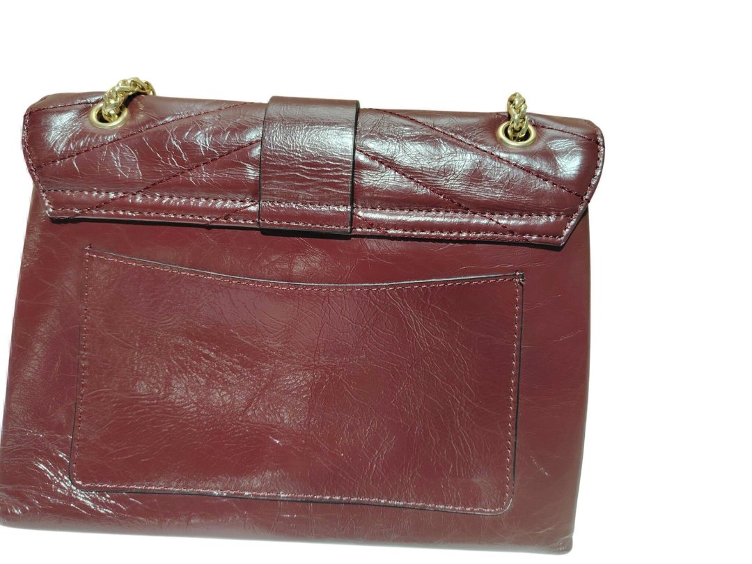 Maroquinerie sac bordeau cuir