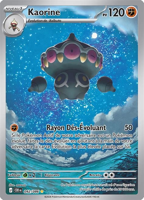 Carte pokemon kaorine cri 092/086