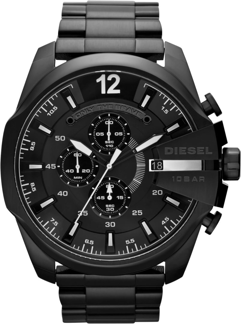 Montre quartz homme dz4283 mega chief en acier noir
