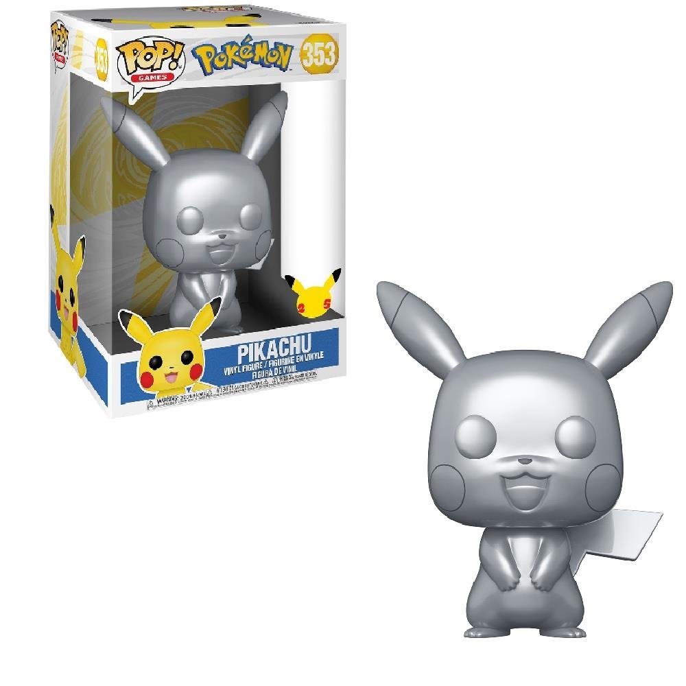 Figurine pikachu silver 25cm