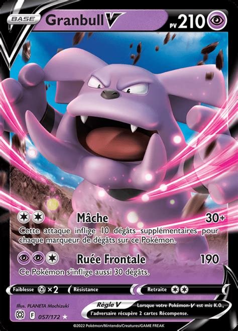 Carte pokemon granbull v brs 057/172