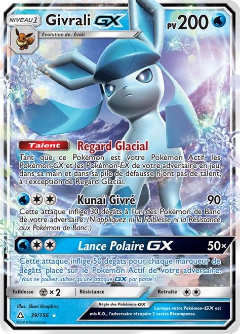 Carte pokemon givrali gx upr 39/156