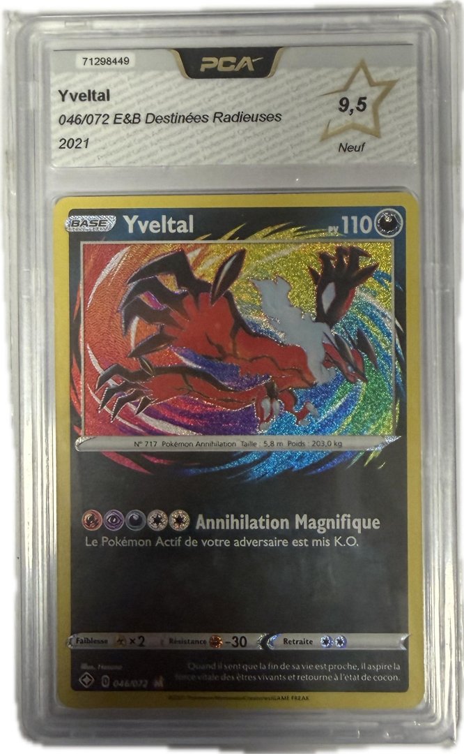 Carte pokemon yveltal shf 46/72 holo psa 9,5