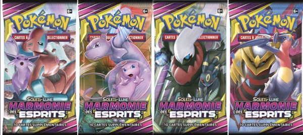 Cartes a collectionner booster soleil et lune harmonies des esprits