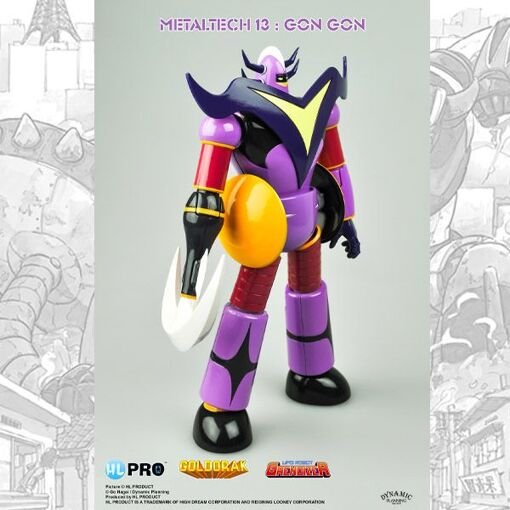 Figurine goldorak - gon gon anime color metaltech 17cm