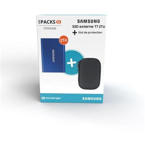 Disque dur externe ssd externe t7 2to + etui de protection