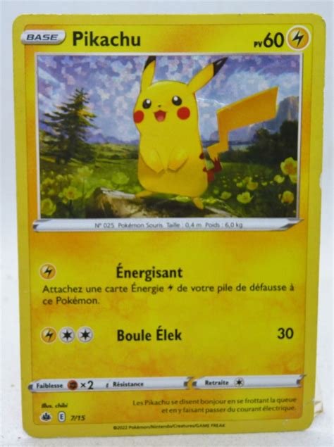 Cartes a collectionner pikachu 7/15