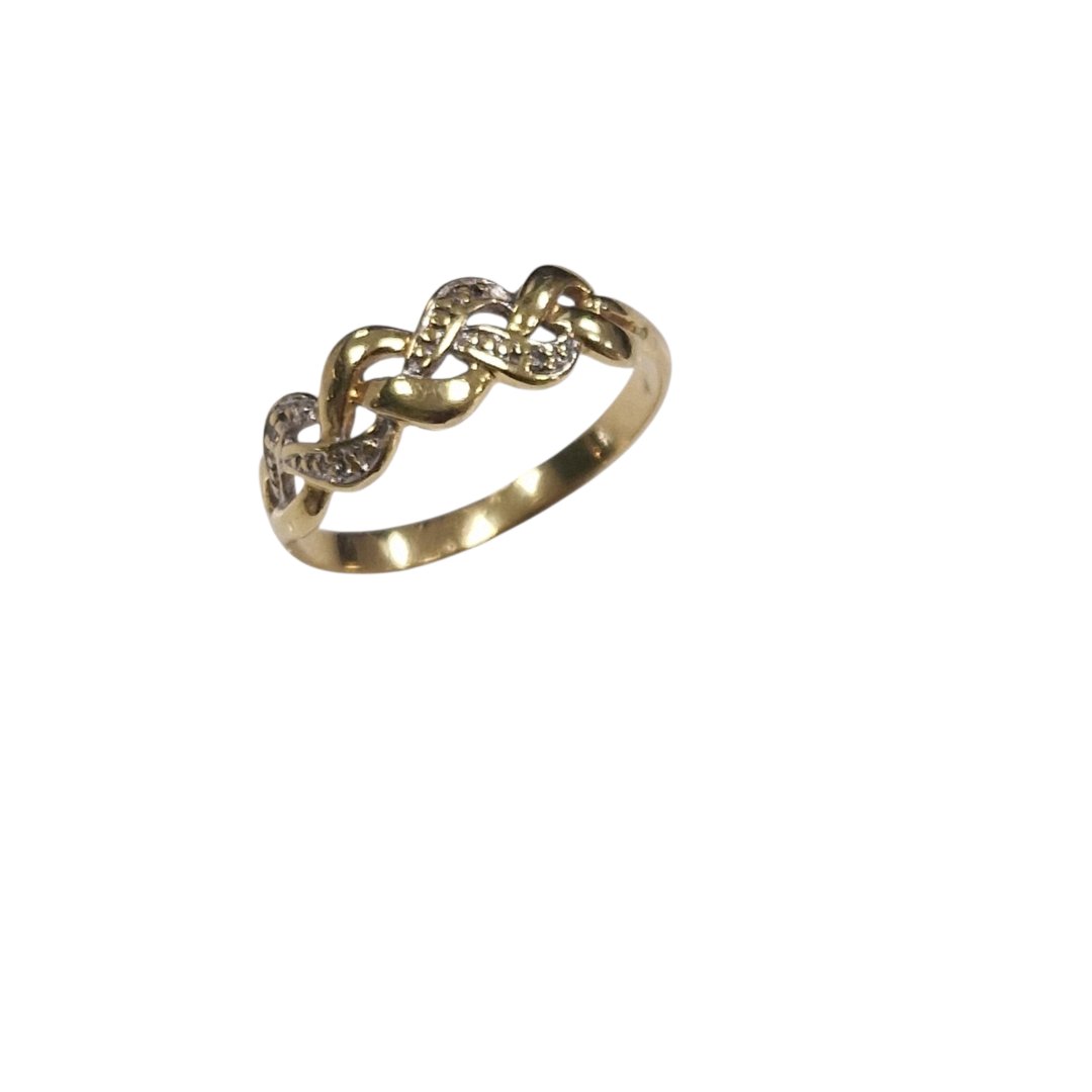 Bague jaune tressee
