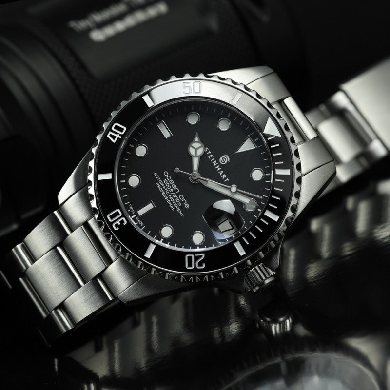 Montre automatique ocean 39 ceramique noire premium-acier 904l