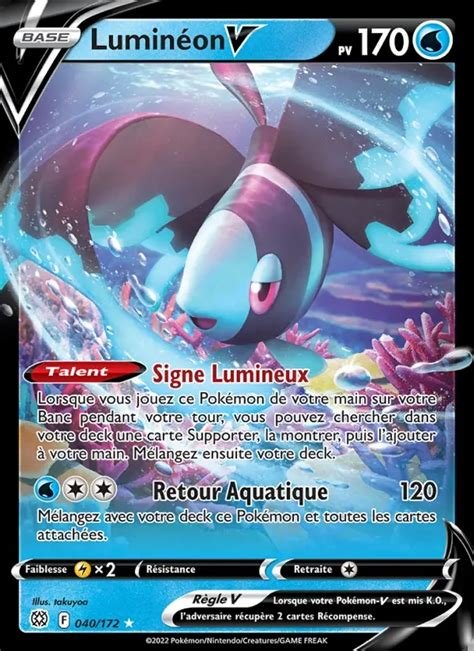Carte pokemon lumineon v brs 040/172