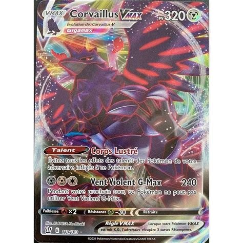 Cartes a collectionner corvaillus vmax 110/163