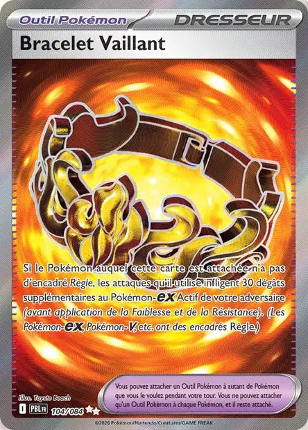 Carte pokemon bracelet vaillant pbl 104/084