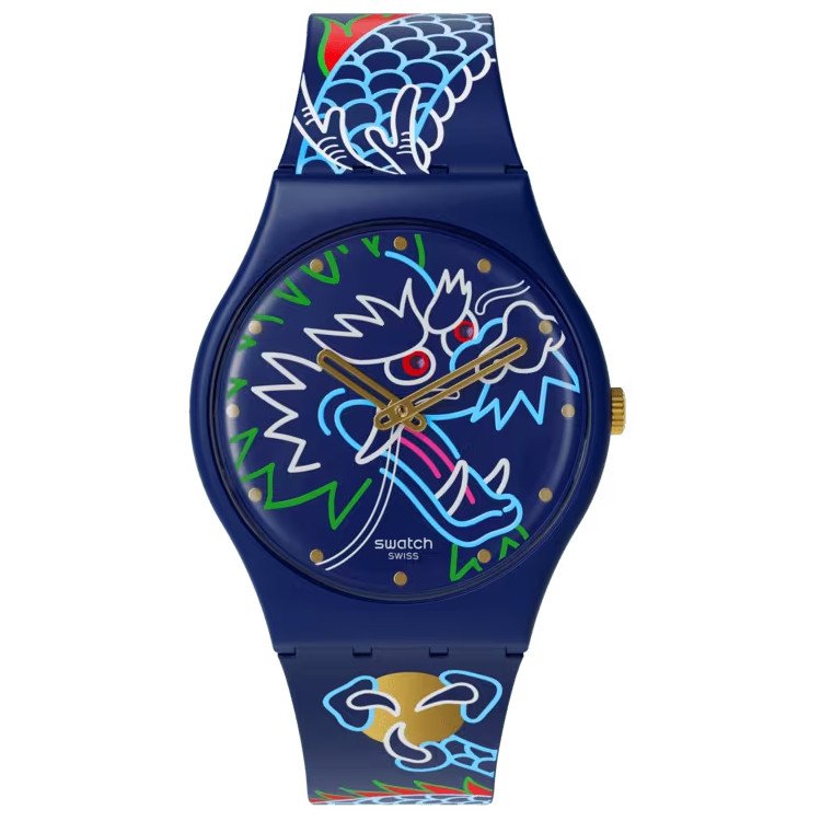 Montre quartz year of the dragon dragon in waves so28z125