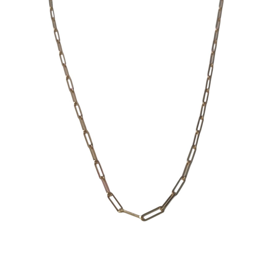 Chaine jaune maille baguette